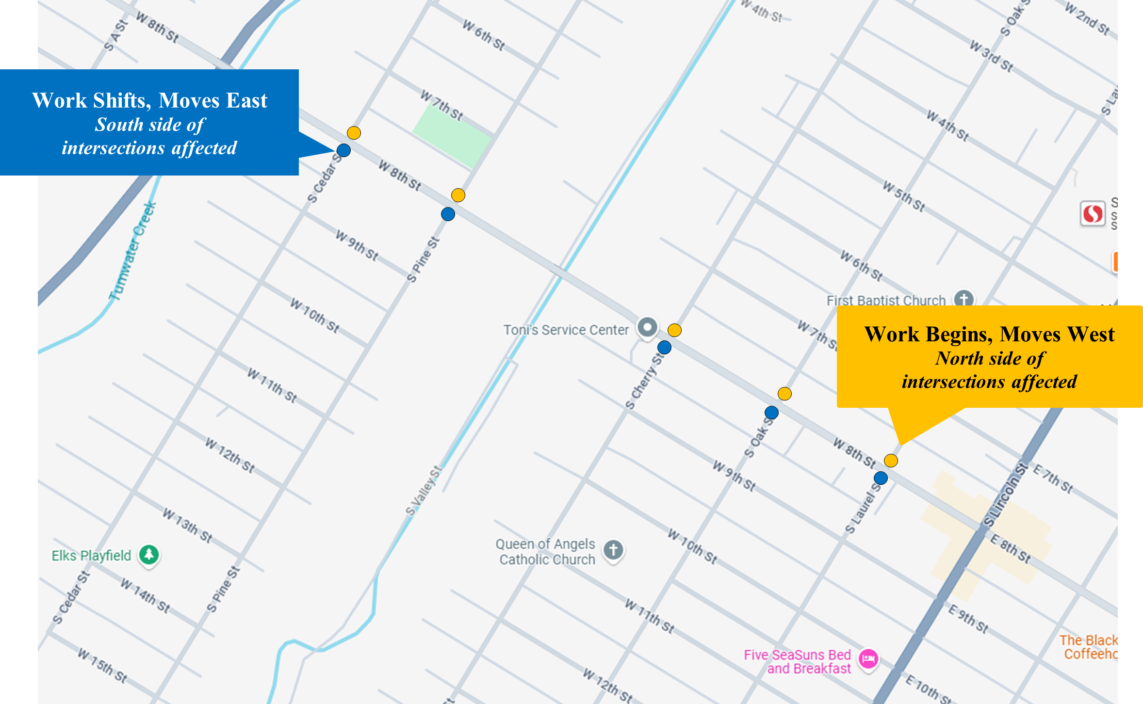 8th Street Paving - Intersection Closures